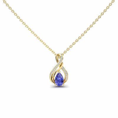 Tanzanite & Diamond Infinity Twist Necklace