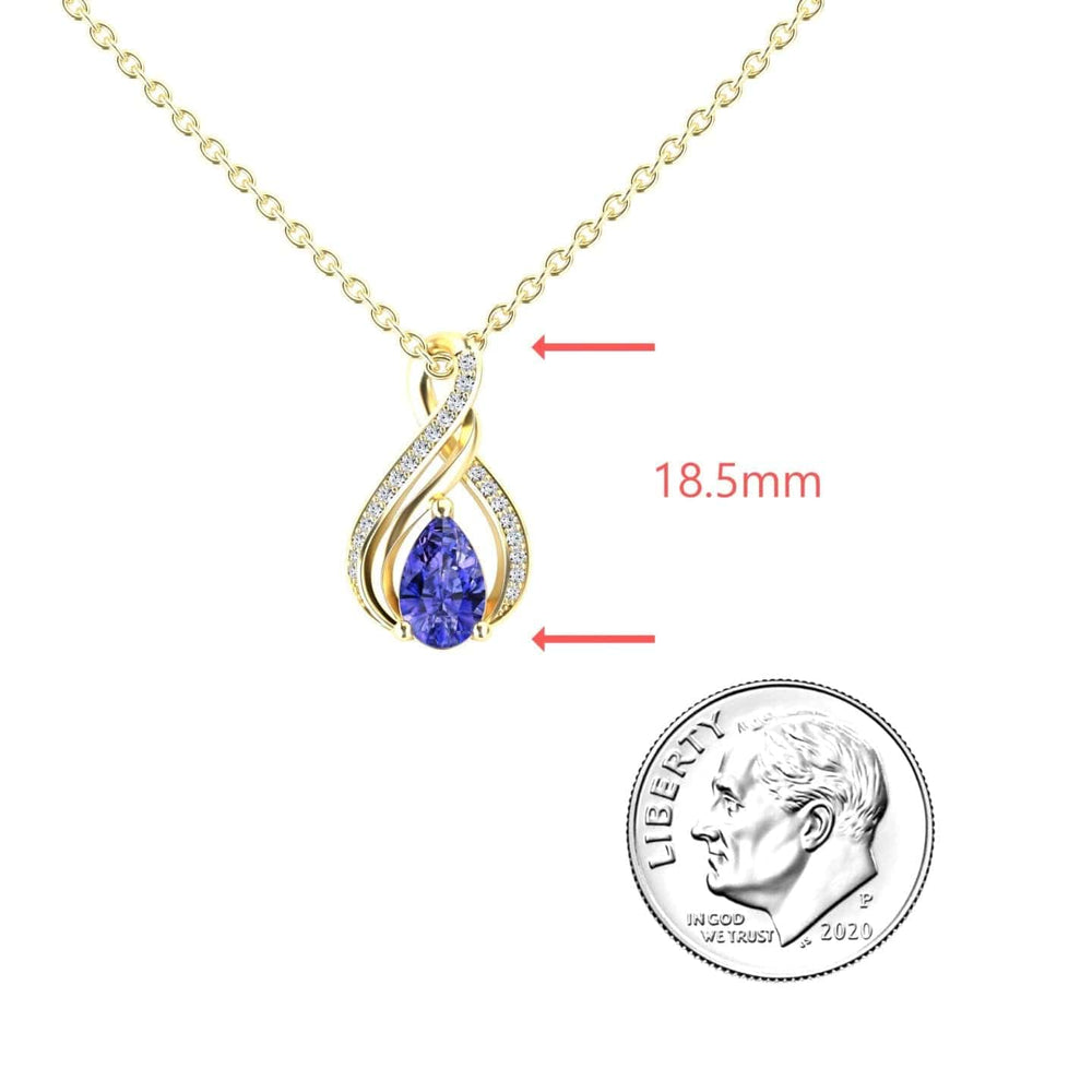 Tanzanite & Diamond Infinity Twist Necklace - Maddison