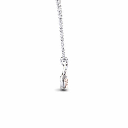 Morganite & Diamond Swirl Necklace - Natalia