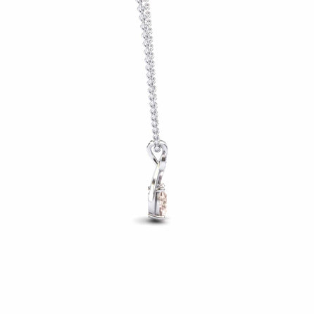 Morganite & Diamond Swirl Necklace - Natalia