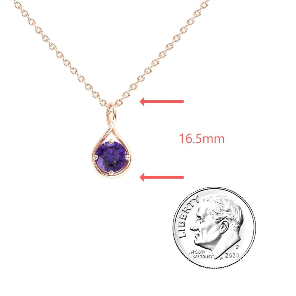 Amethyst Infinity Teardrop Necklace - Paulina