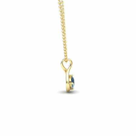 Blue Diamond Infinity Teardrop Necklace - Paulina