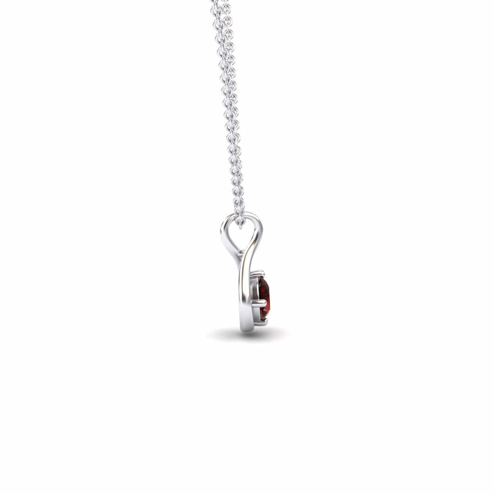 Garnet Infinity Teardrop Necklace - Paulina