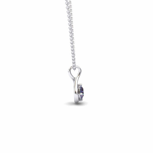 Lab Grown Alexandrite Infinity Teardrop Necklace - Paulina