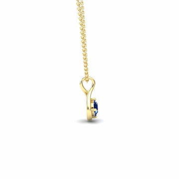 Lab Grown Blue Sapphire Infinity Teardrop Necklace - Paulina