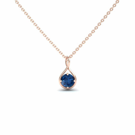 London Blue Topaz Infinity Teardrop Necklace - Paulina