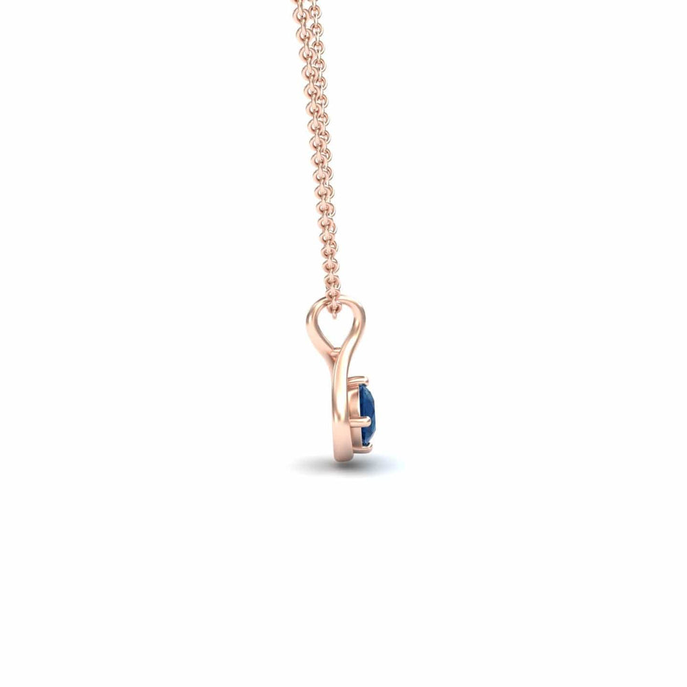 London Blue Topaz Infinity Teardrop Necklace - Paulina