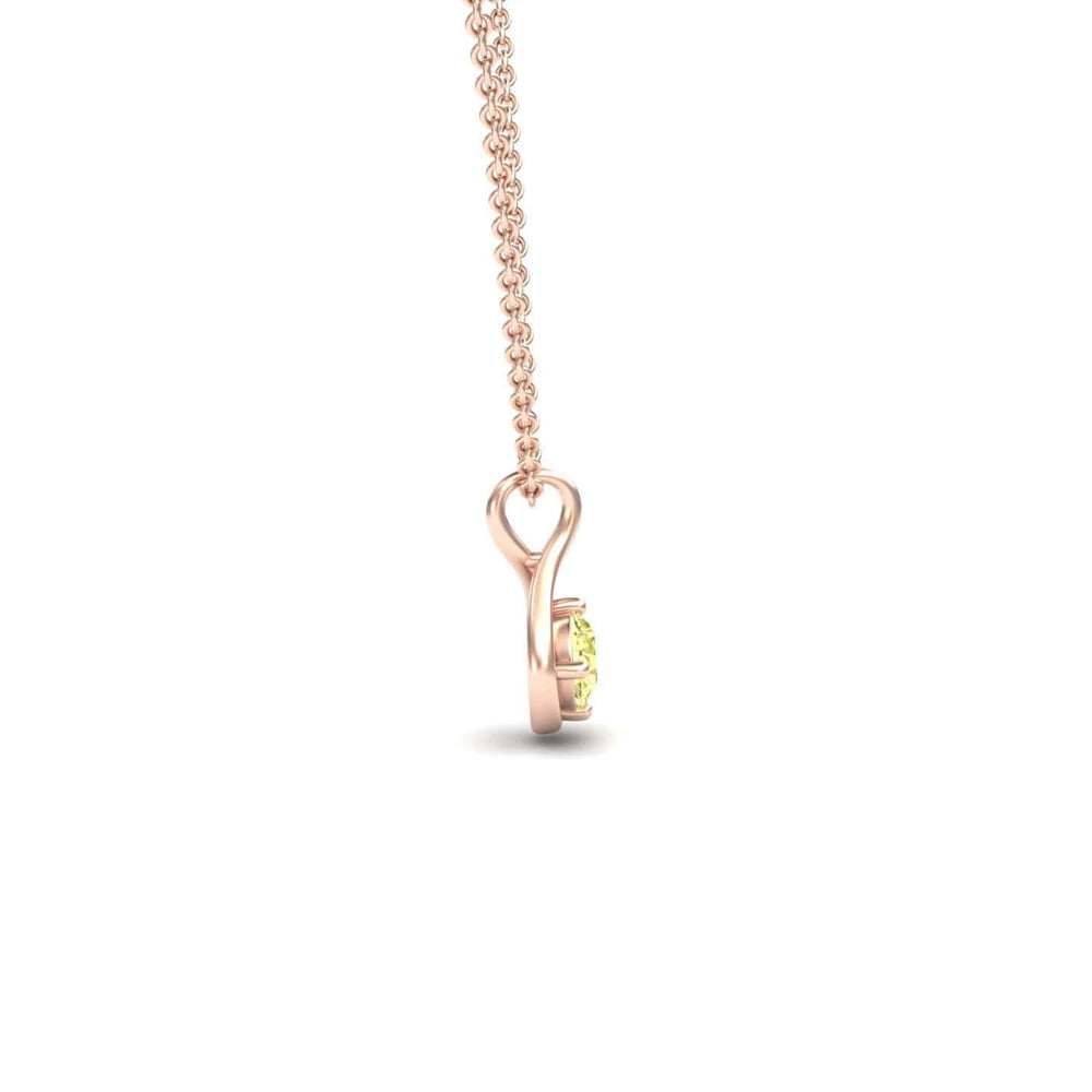 Lemon Citrine Infinity Teardrop Necklace - Paulina