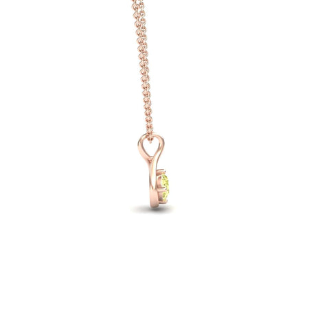 Lemon Citrine Infinity Teardrop Necklace - Paulina