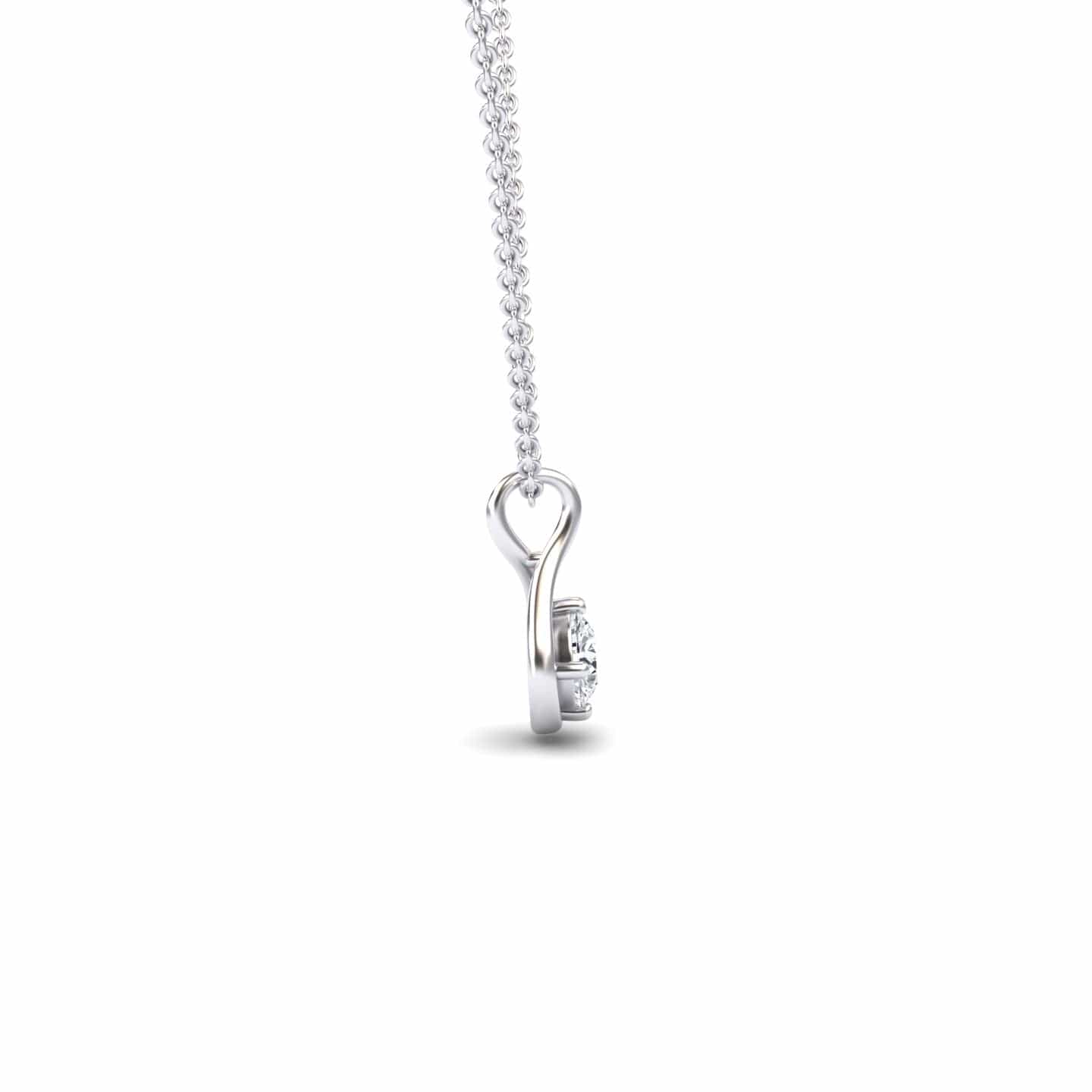 Lab Grown White Diamond Infinity Teardrop Necklace - Paulina