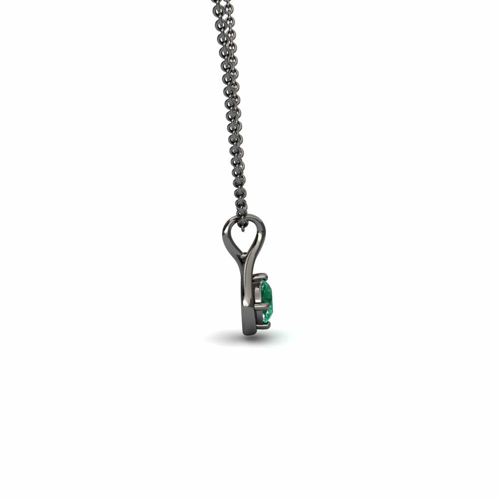 Emerald Infinity Teardrop Necklace - Paulina
