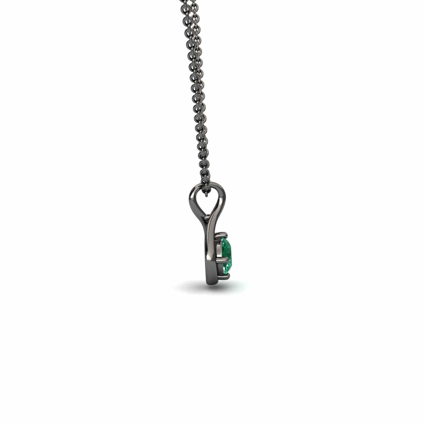 Emerald Infinity Teardrop Necklace - Paulina