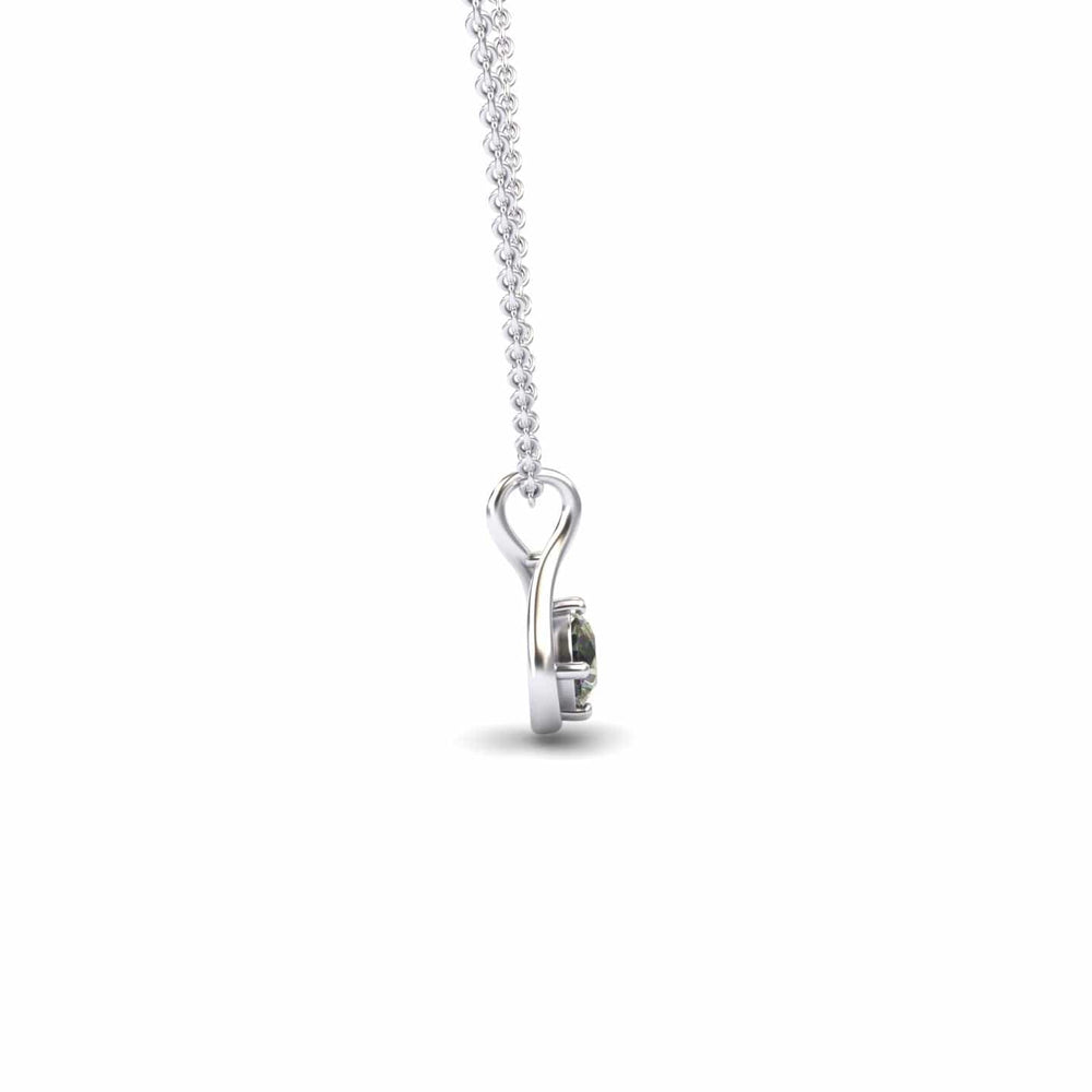 Mystic Green Topaz Infinity Teardrop Necklace - Paulina
