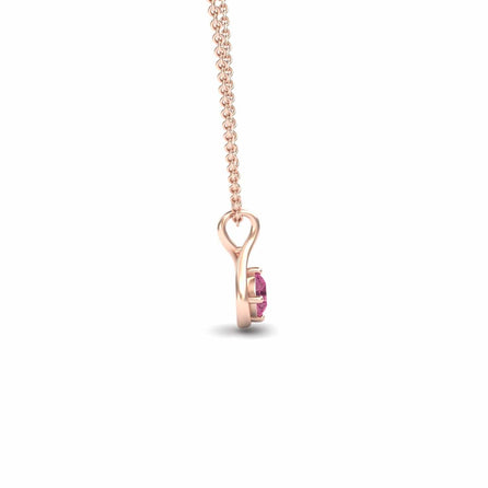 Pink Tourmaline Infinity Teardrop Necklace - Paulina
