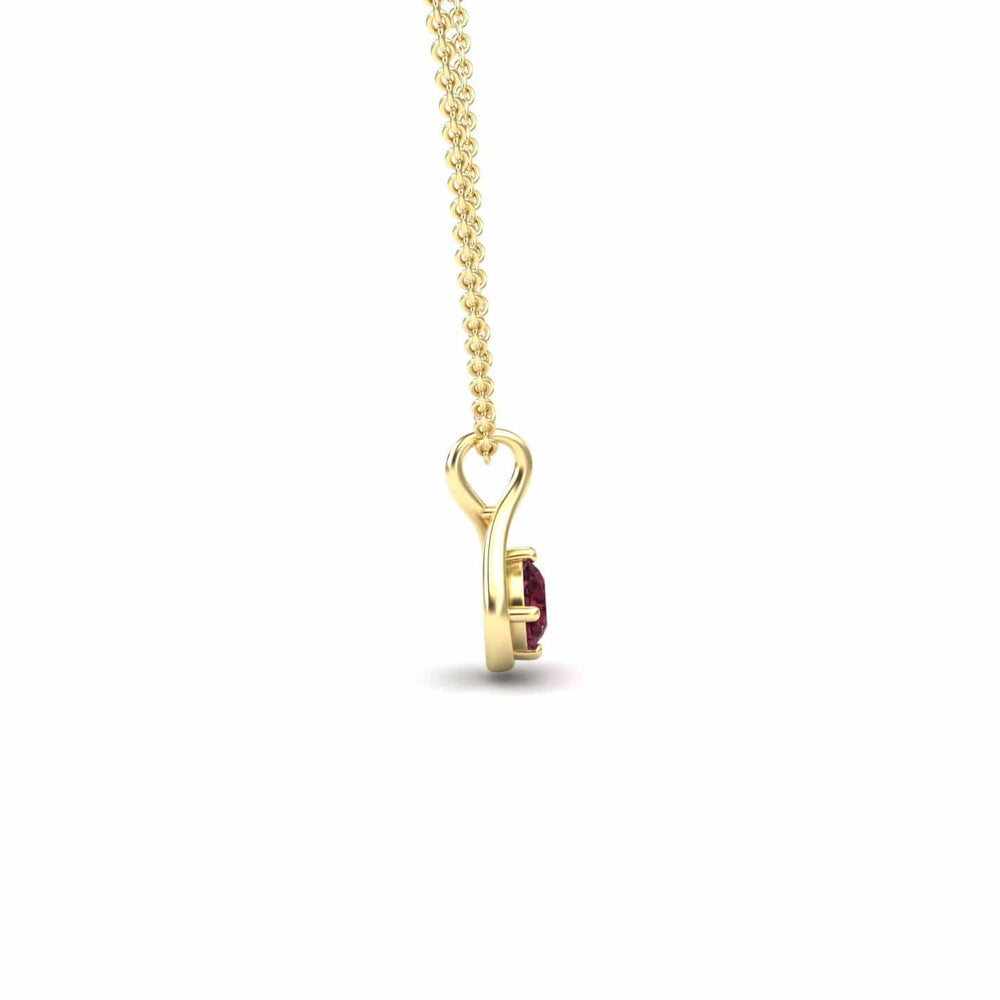 Rhodolite Garnet Infinity Teardrop Necklace - Paulina