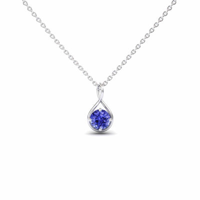 Tanzanite Infinity Teardrop Necklace