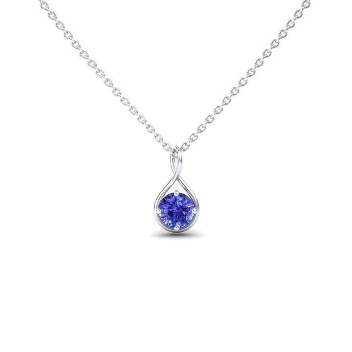 Tanzanite Infinity Teardrop Necklace - Paulina