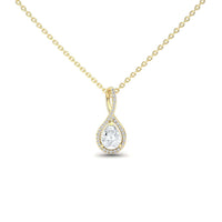 Pear Lab Grown White Diamond Twist Fancy Pendant - MYSP38