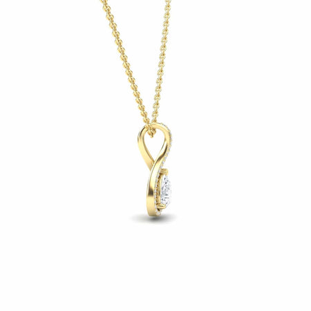 Lab Grown White Diamond Halo Twist Fancy Pendant – Ramona