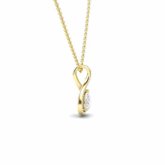 Lab Grown White Diamond Halo Twist Fancy Pendant – Ramona