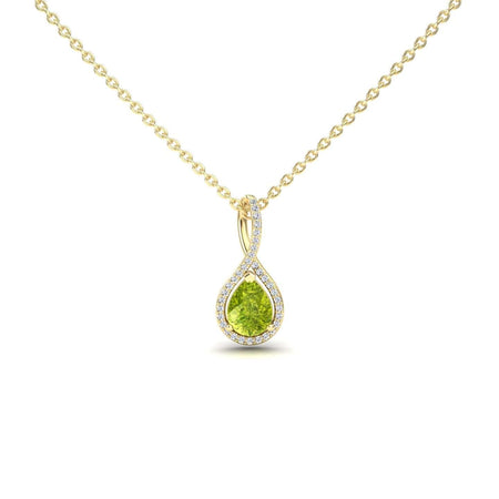 Peridot & Diamond Halo Twist Fancy Pendant – Ramona