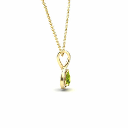 Peridot & Diamond Halo Twist Fancy Pendant – Ramona