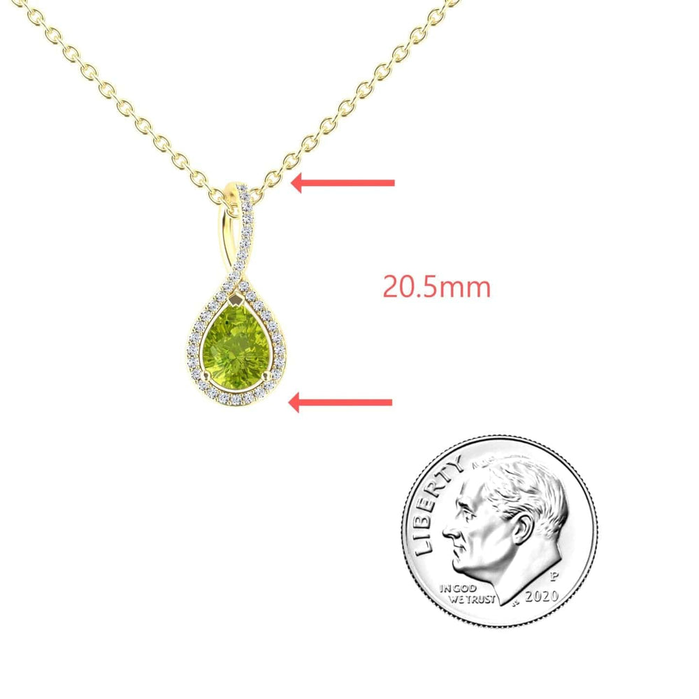 Peridot & Diamond Halo Twist Fancy Pendant – Ramona