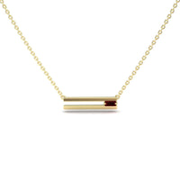 Garnet Bar Necklace - Cecilia