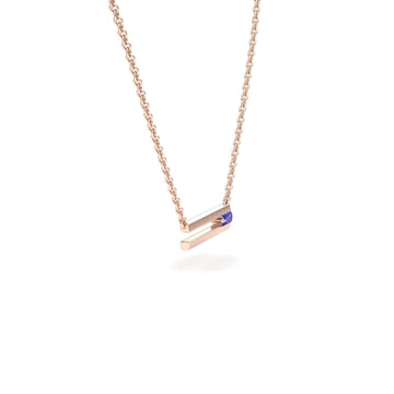 Tanzanite Bar Necklace - Cecilia