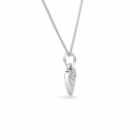 Lab Grown White Diamond Fancy Heart Necklace - Tara