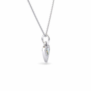 Opal & Diamond Fancy Heart Necklace - Tara