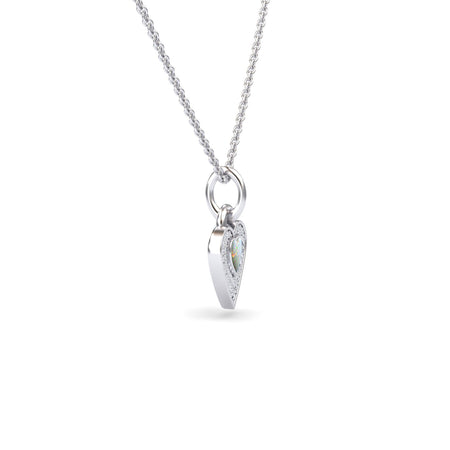 Opal & Diamond Fancy Heart Necklace - Tara