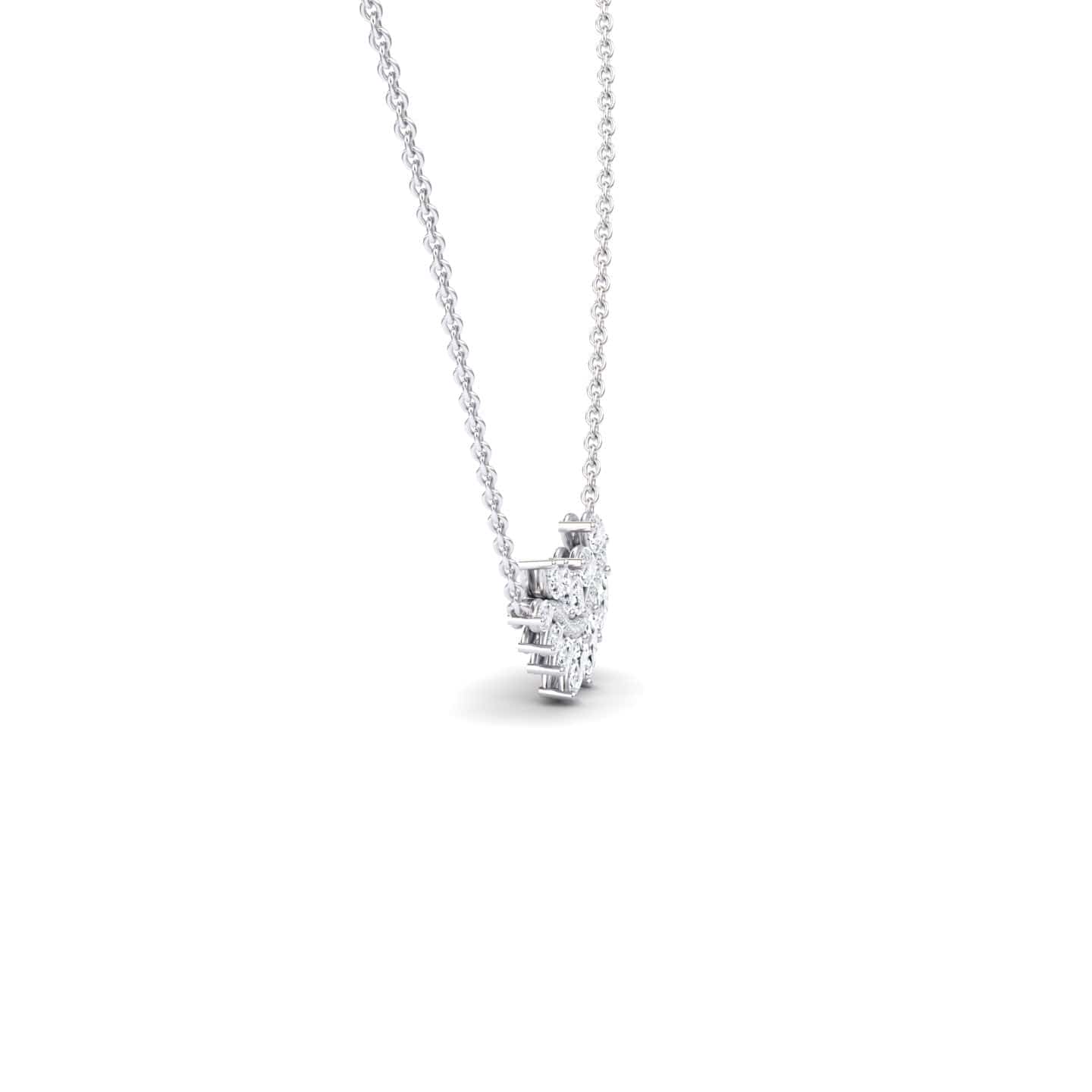 White Diamond Leaf Vine Necklace - Caryn