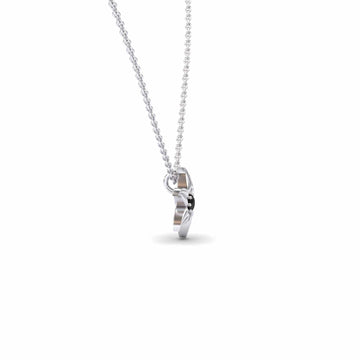 Black Diamond Floral Swirl Necklace - Dara