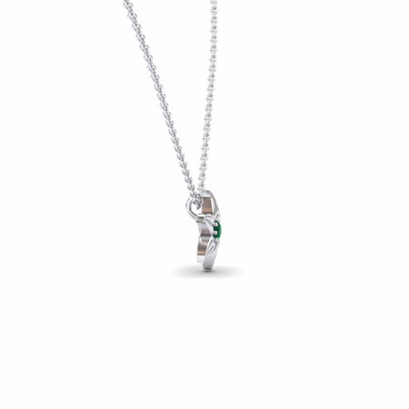Emerald Floral Swirl Necklace - Dara