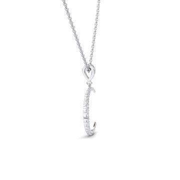 Diamond Crescent Moon Necklace - Karen