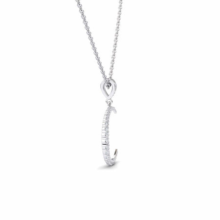 Diamond Crescent Moon Necklace - Karen