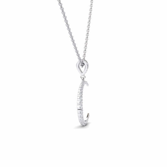 Diamond Crescent Moon Necklace - Karen