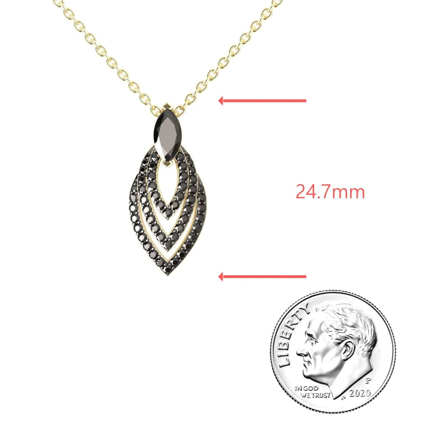 Black Diamond Layered Necklace - Salma