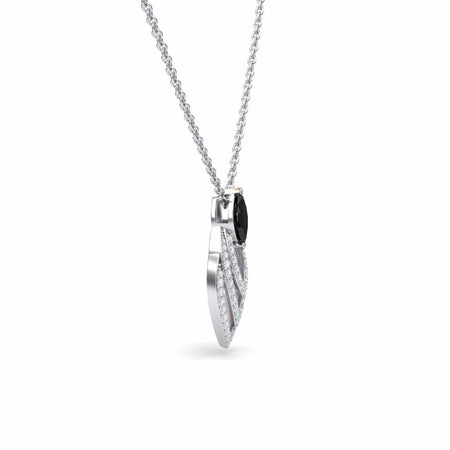 Black & White Diamond Layered Necklace - Salma