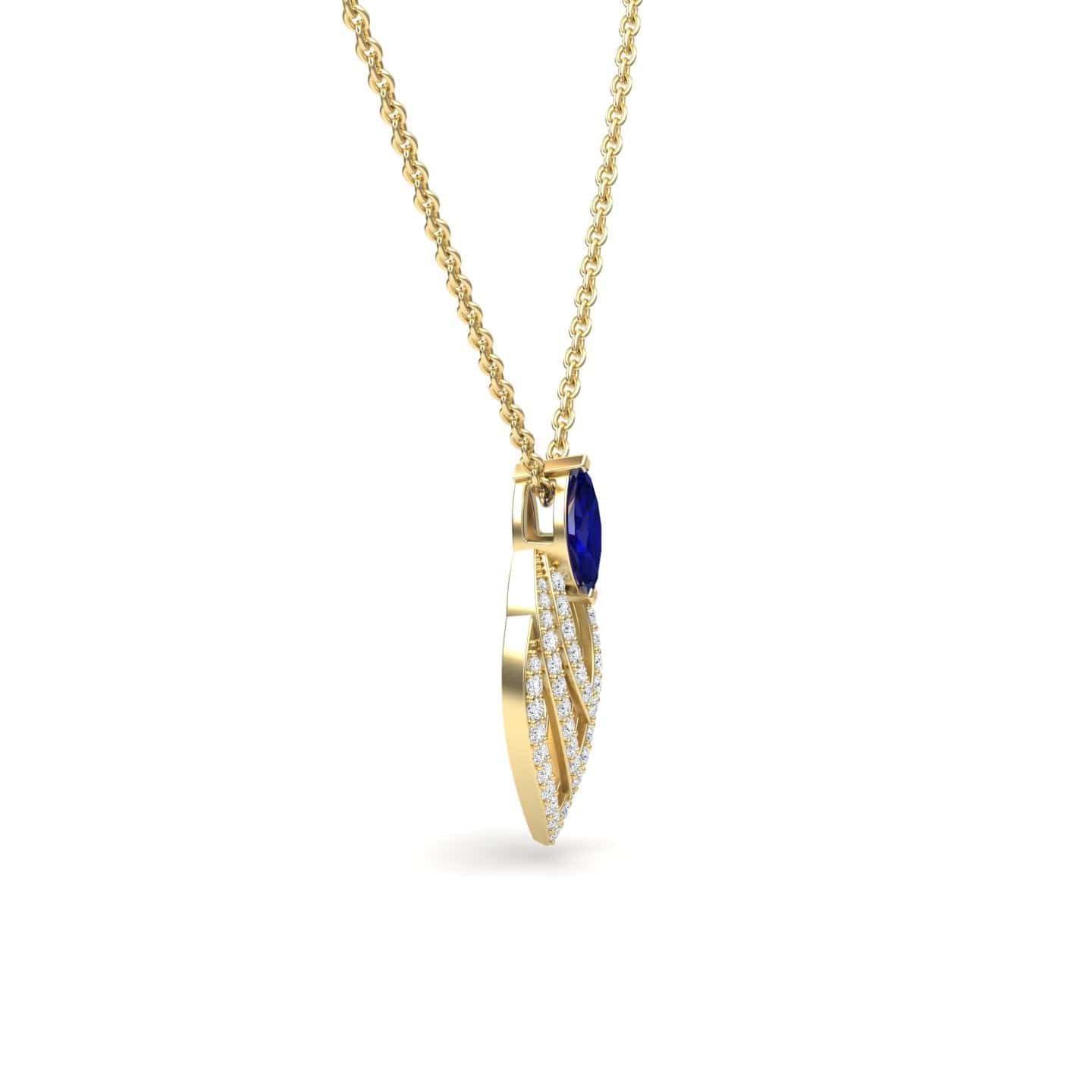 Blue Sapphire & Diamond Layered Necklace - Salma