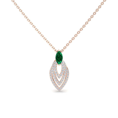 Emerald & Diamond Layered Necklace