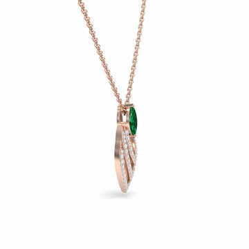Emerald & Diamond Layered Necklace - Salma