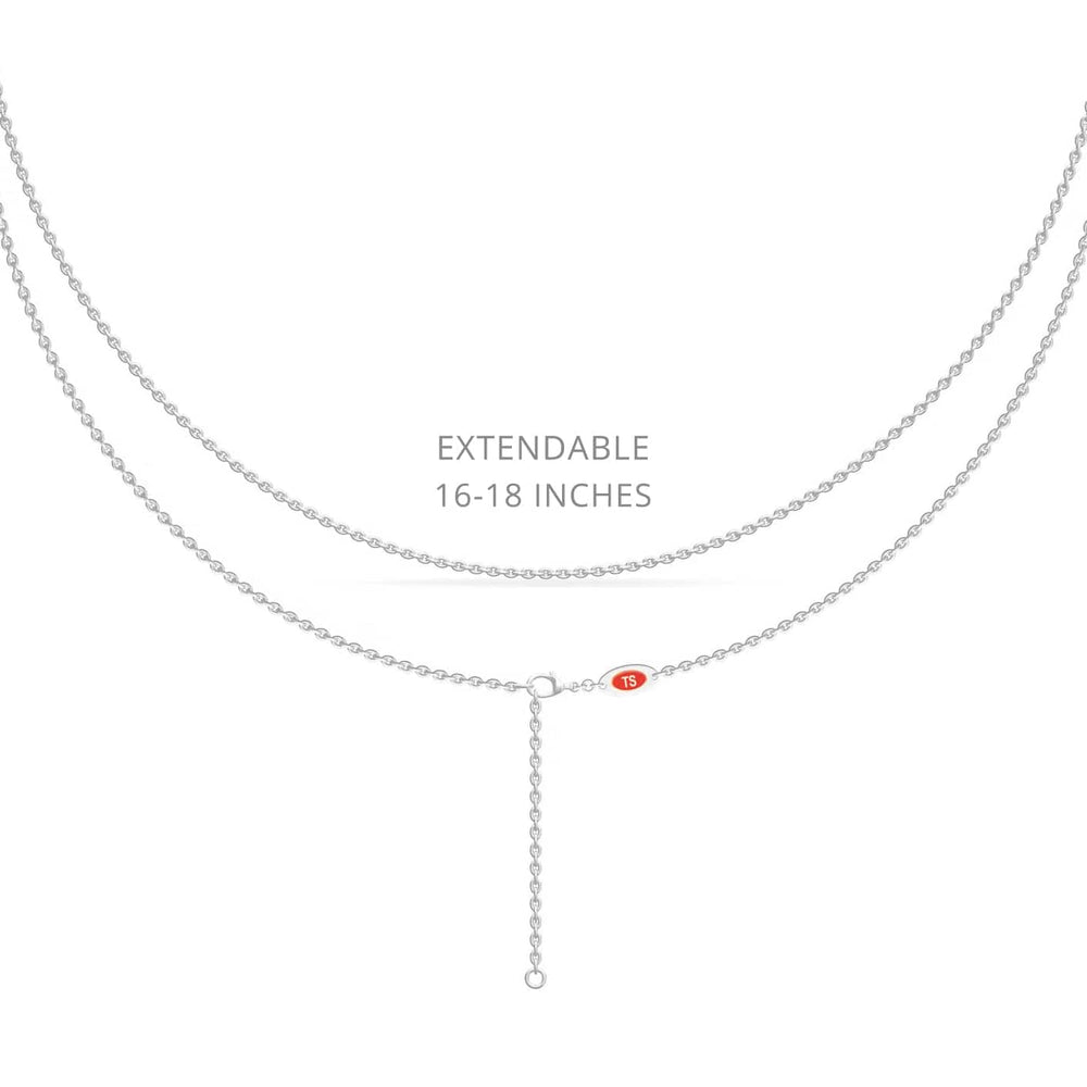 White Diamond Lightning Bolt Necklace - Tanya