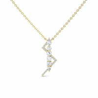 Lab Grown White Diamond Lightning Bolt Necklace - Tanya