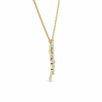 Lab Grown White Diamond Lightning Bolt Necklace - Tanya