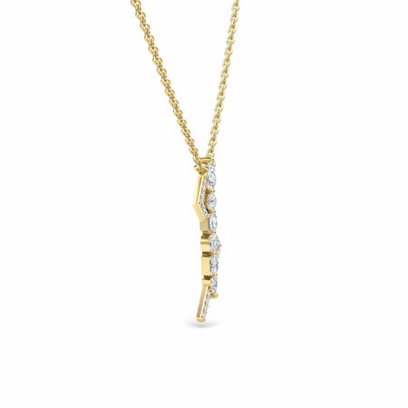 Lab Grown White Diamond Lightning Bolt Necklace - Tanya