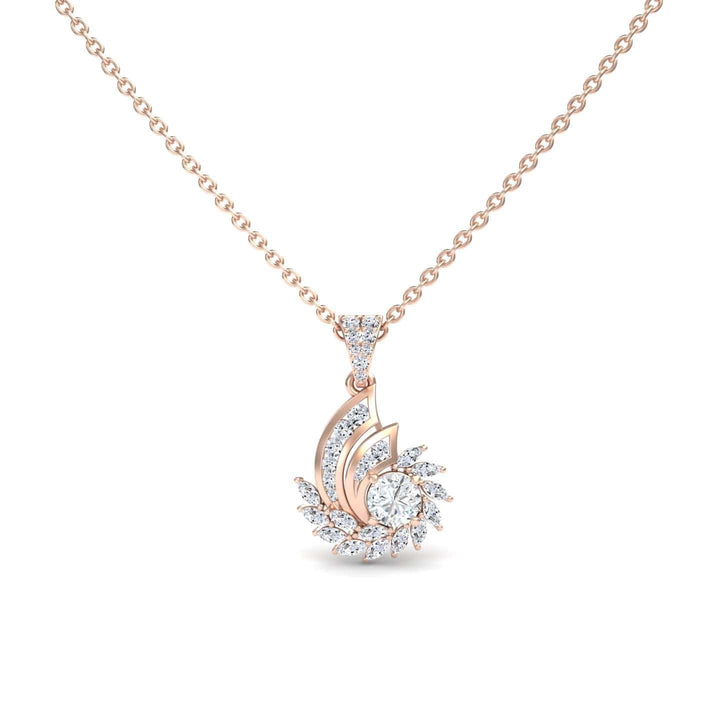 White Diamond Swirl Necklace - Caoimhe