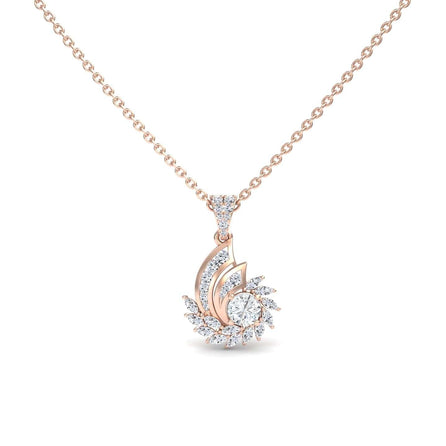 White Diamond Swirl Necklace - Caoimhe