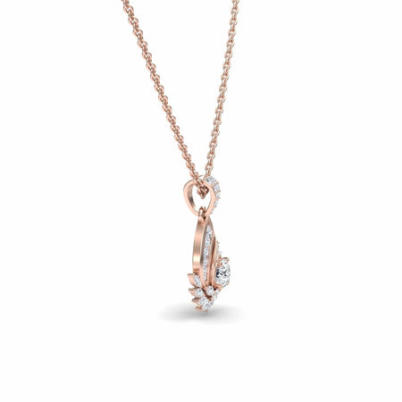 White Diamond Swirl Necklace - Caoimhe